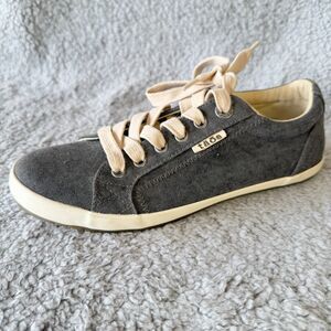 Taos Star Womens Size 7 Blue White Canvas Lace Up Comfort Sneakers Shoes